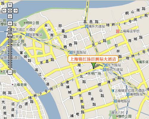 上海锦江汤臣洲际大酒店Google地图